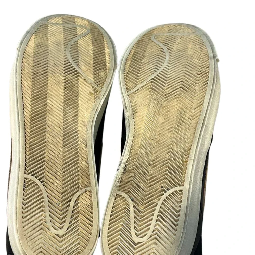 Nike Blazer Mid '77 Men's 10 Black Leather Retro High Top Sneakers Vintage Style - Picture 9 of 9